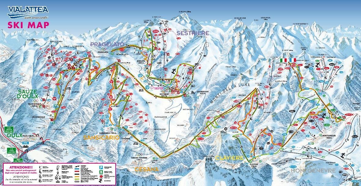 Montgenèvre ski map