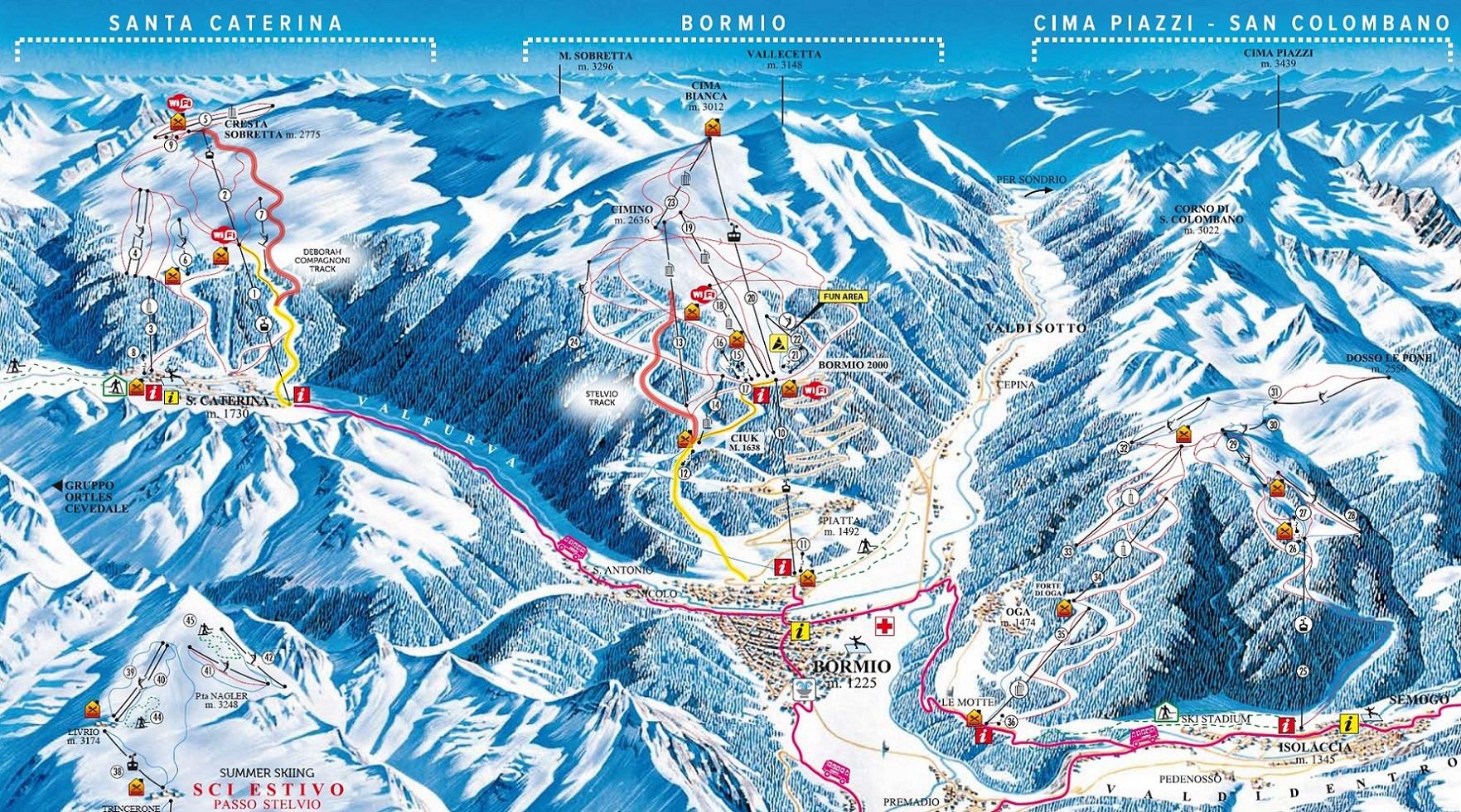 Bormio ski map
